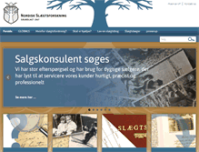 Tablet Screenshot of nordisk-slaegtsforskning.dk